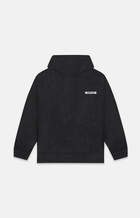 Essentials Black Polar Fleece Hoodie