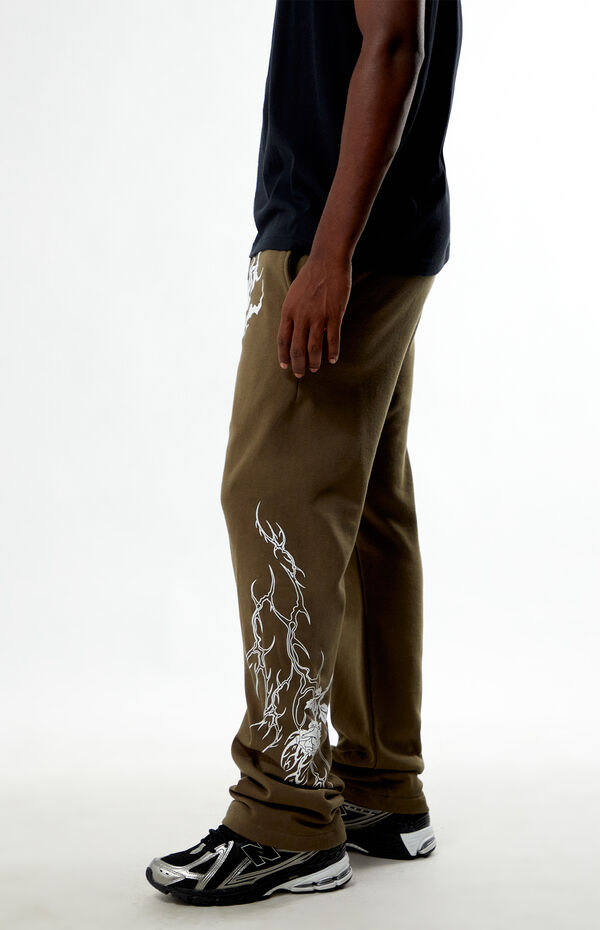 Civil Olive Chaos Thorns Straight Leg Sweatpants