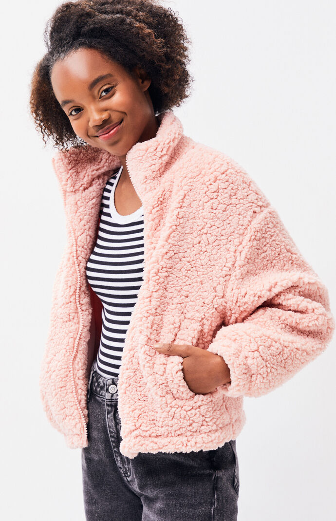 hot pink sherpa jacket Cinosural International School