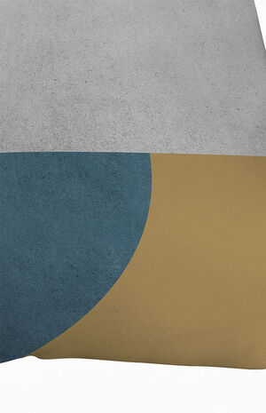 Blue Colorblock Large Outdoor Throw Pillow image number 2