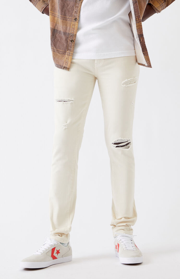 pacsun white ripped jeans