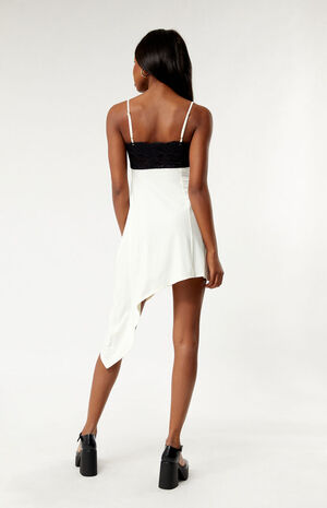 Lace Asymmetrical Slip Dress image number 4