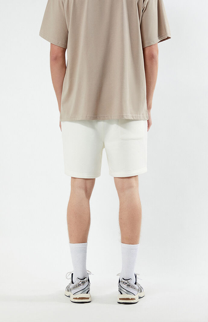 Cream top fleece shorts