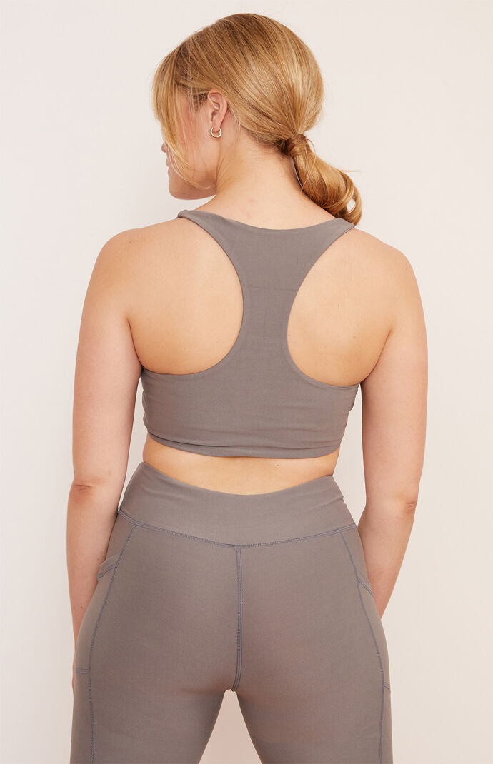Eco Wolf Grey Yoga Sports Bra