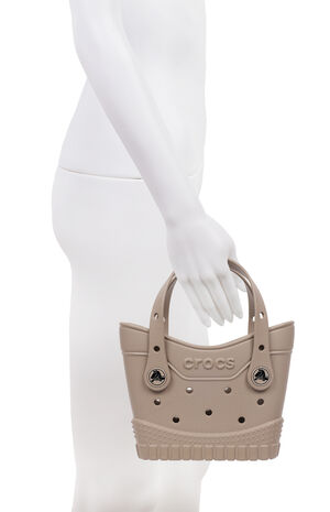Taupe Micro Classic Tote Bag image number 7