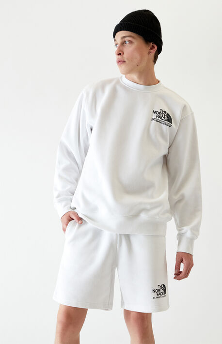 White Coordinates Crew Neck Sweatshirt