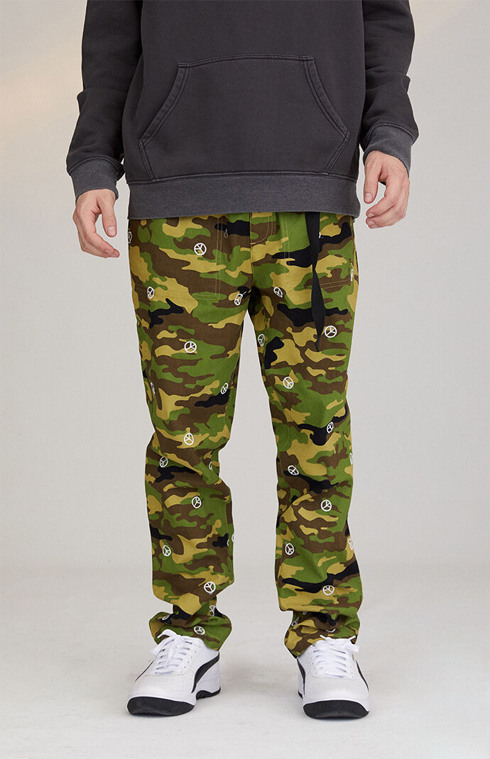 PacSun Camo Embroidered Field Pants PacSun