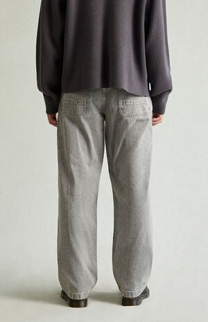Dylan Baggy Jeans Tonal Stripe Gray image number 6