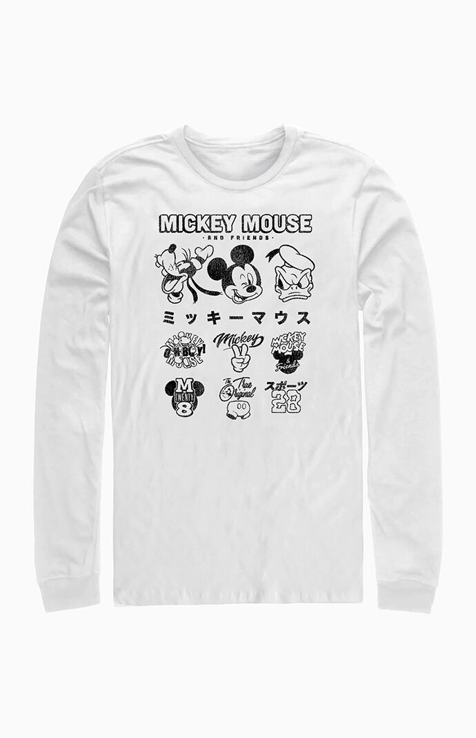 PacSun Mickey Mouse Icons Long Sleeve T-Shirt