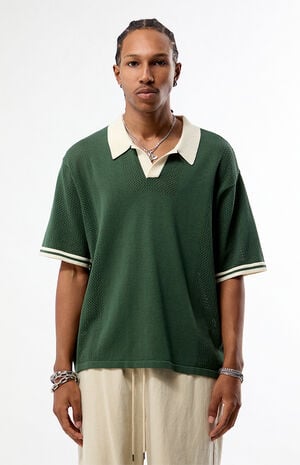 Green Solid Polo Shirt image number 1