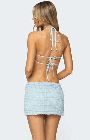 Mari Backless Ruffle Chiffon Top image number 5