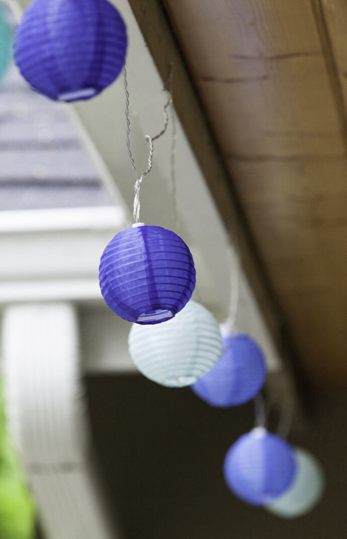 Blue Solar String Lights