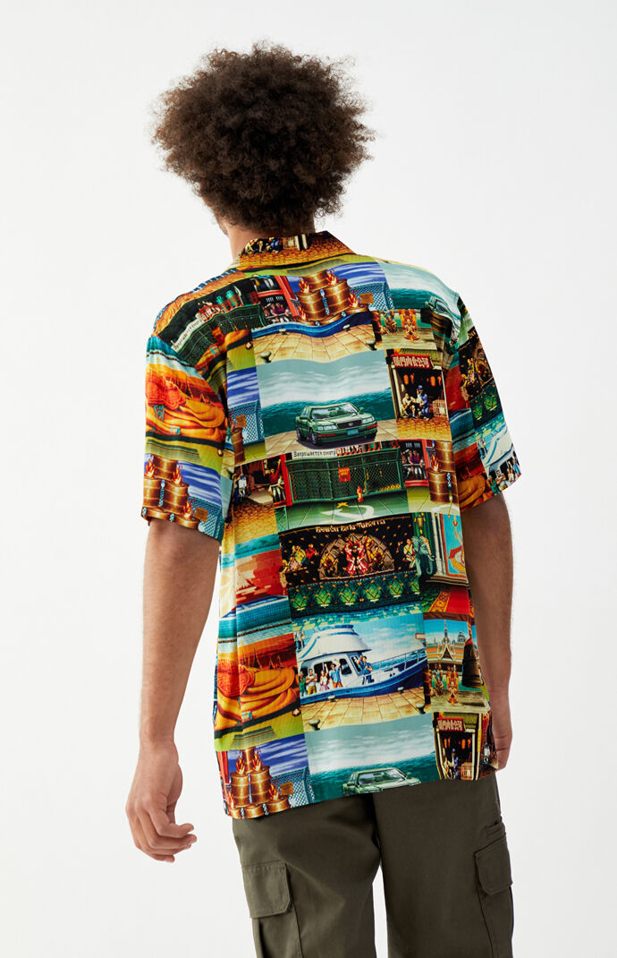 x Street Fighter Stage Resort Camp Shirt