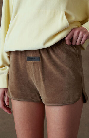 Women's Wood Velour Beach Shorts image number 5