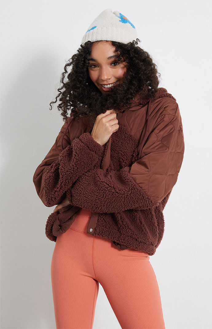 Pacsun sherpa hoodie shop