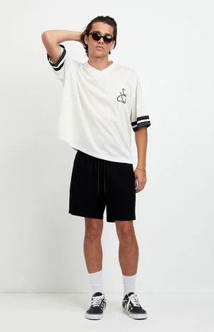 Black Linen Shorts image number 1