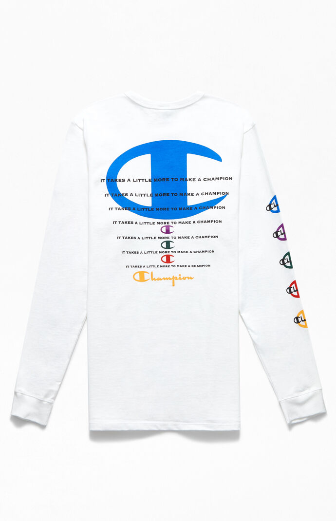 Champion Stacked Heritage Long Sleeve T Shirt Pacsun