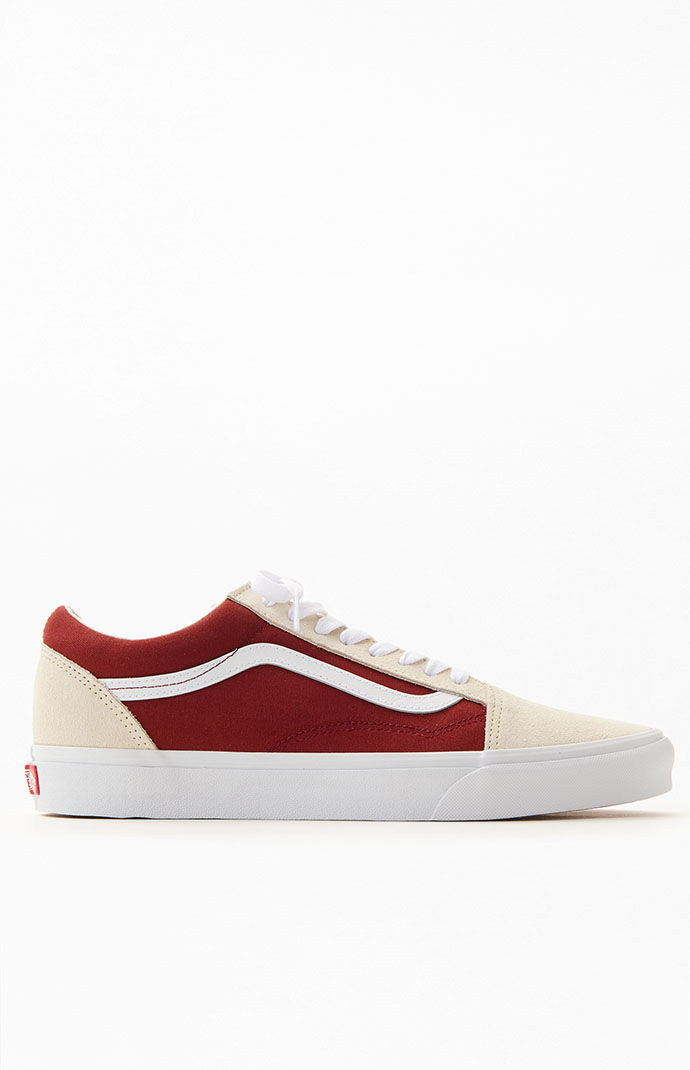 Vans Old Skool Red Two Tone Shoes PacSun