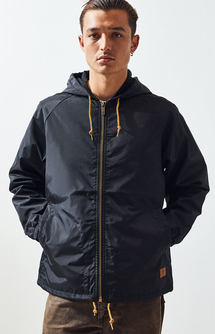 Brixton Black Claxton Zip Windbreaker 