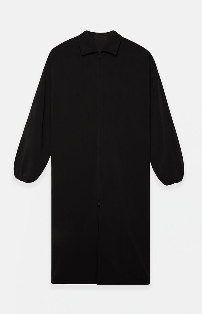 Fear of God Black Bonded Nylon Field Trench Coat