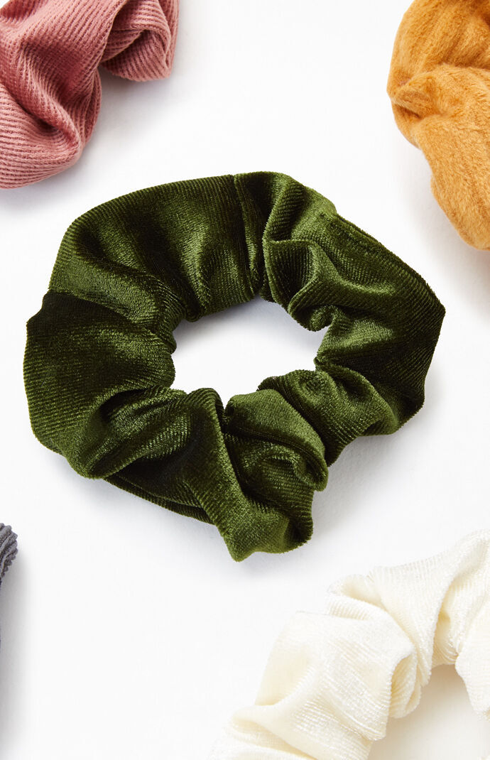 5 Pack Corduroy Hair Scrunchies