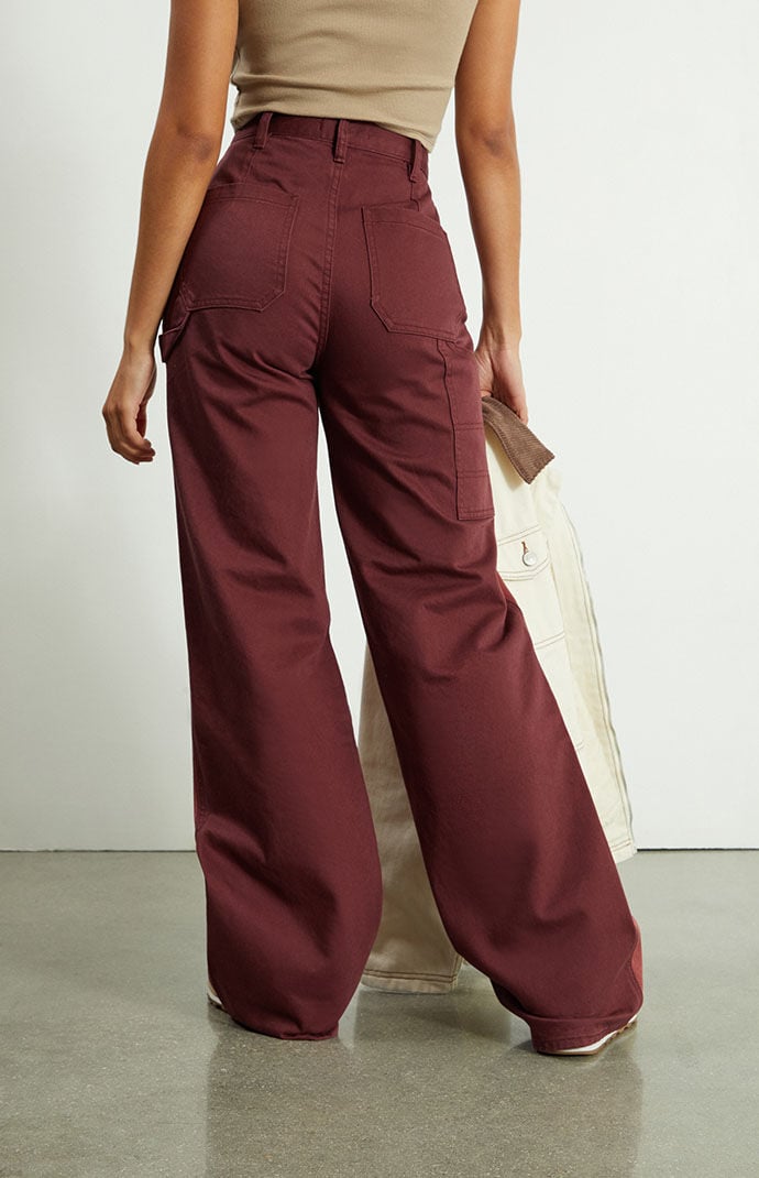 Maroon bell bottom discount pants