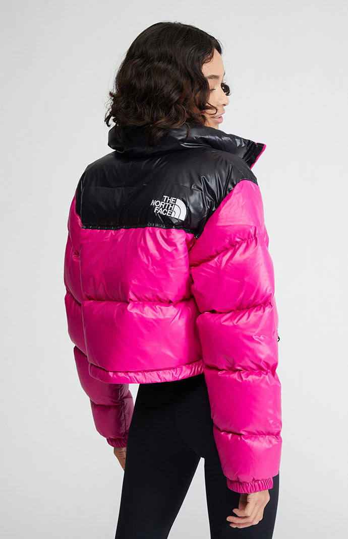 North face short puffer jacket discount