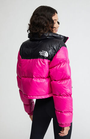 The North Face Eco Fuchsia Nuptse Short Puffer Jacket | PacSun