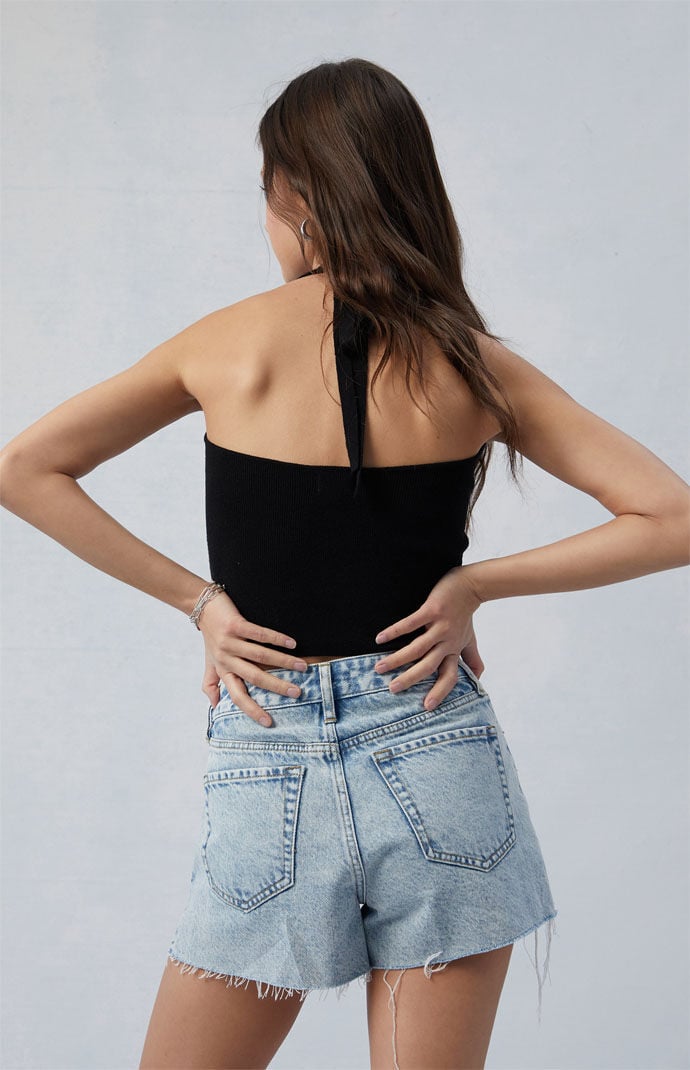 Pacsun Women s High Waisted Ripped Denim Shorts