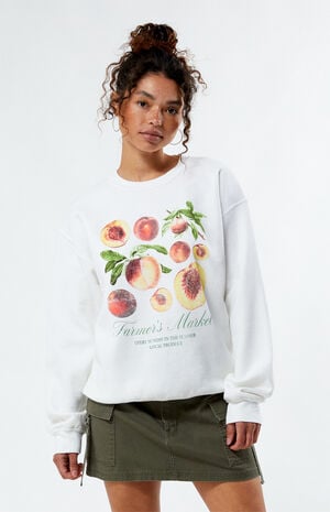 Peach Farmers Market Crew Neck Sweatshirt