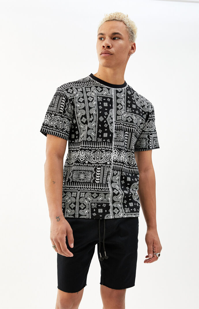 Clyde Knits Paisley Split T-Shirt