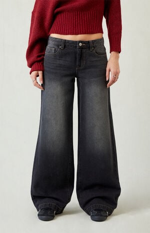Casey Low Rise Baggy Jeans Black Tinted image number 1