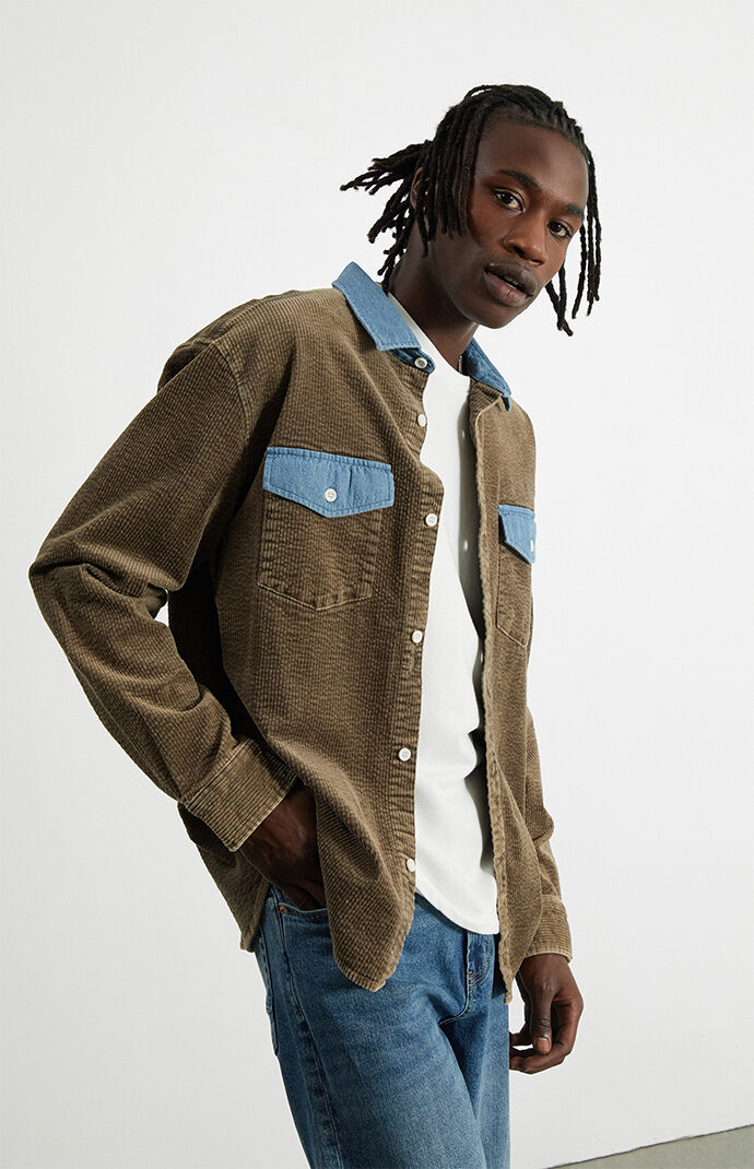 Pacsun color block denim jacket discount