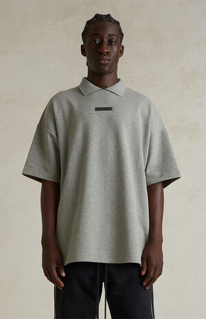 Concrete Heather Pique Polo Shirt image number 2