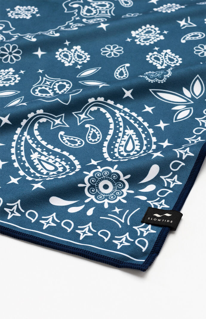 Eco Navy Paisley Park Quick-Dry Towel