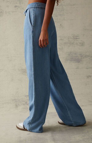 Light Blue Fold-Over Trousers image number 2