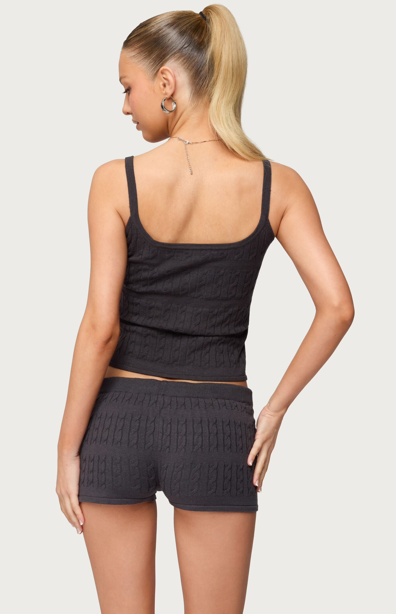 Edikted Nella Cable Knit Tank Top