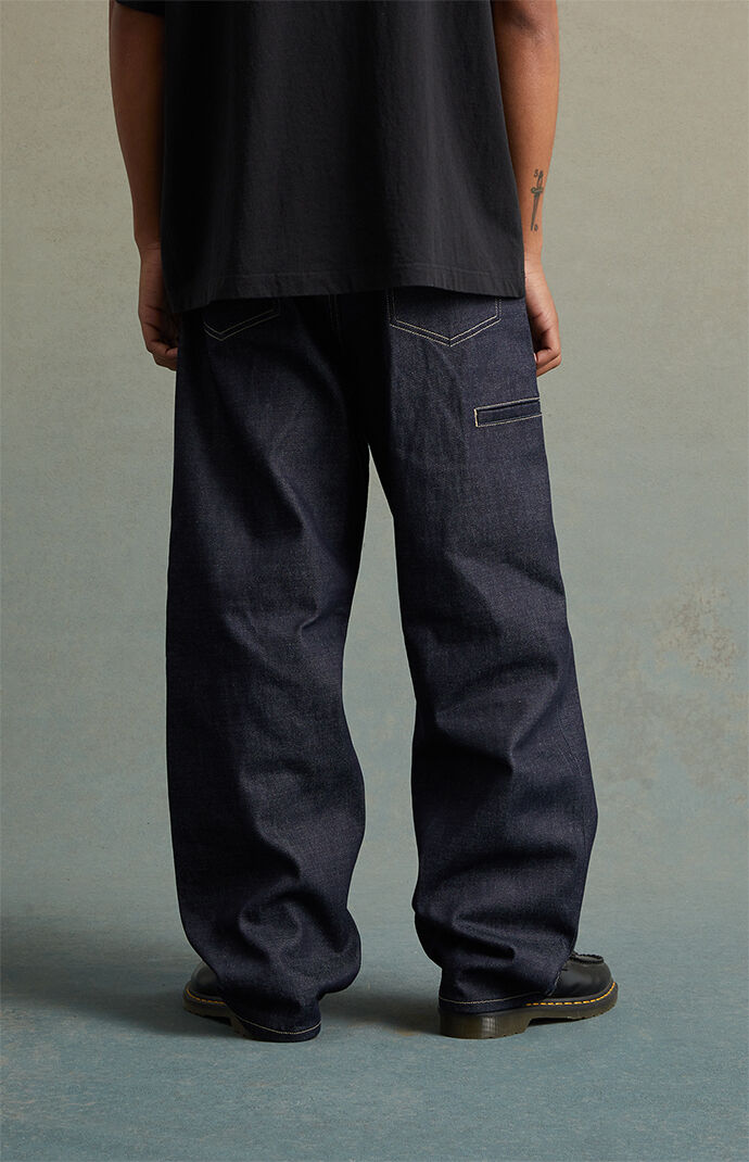 デニム・ジーパン DARKFOG - STITCHED STAIN BAGGY FIT JEANS Japanese Washed Gray wide baggy jeans - gray (Length/Waist