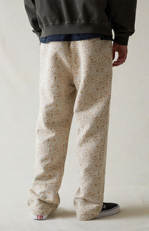 Canvas Printed Paisley Slim Trousers image number 4
