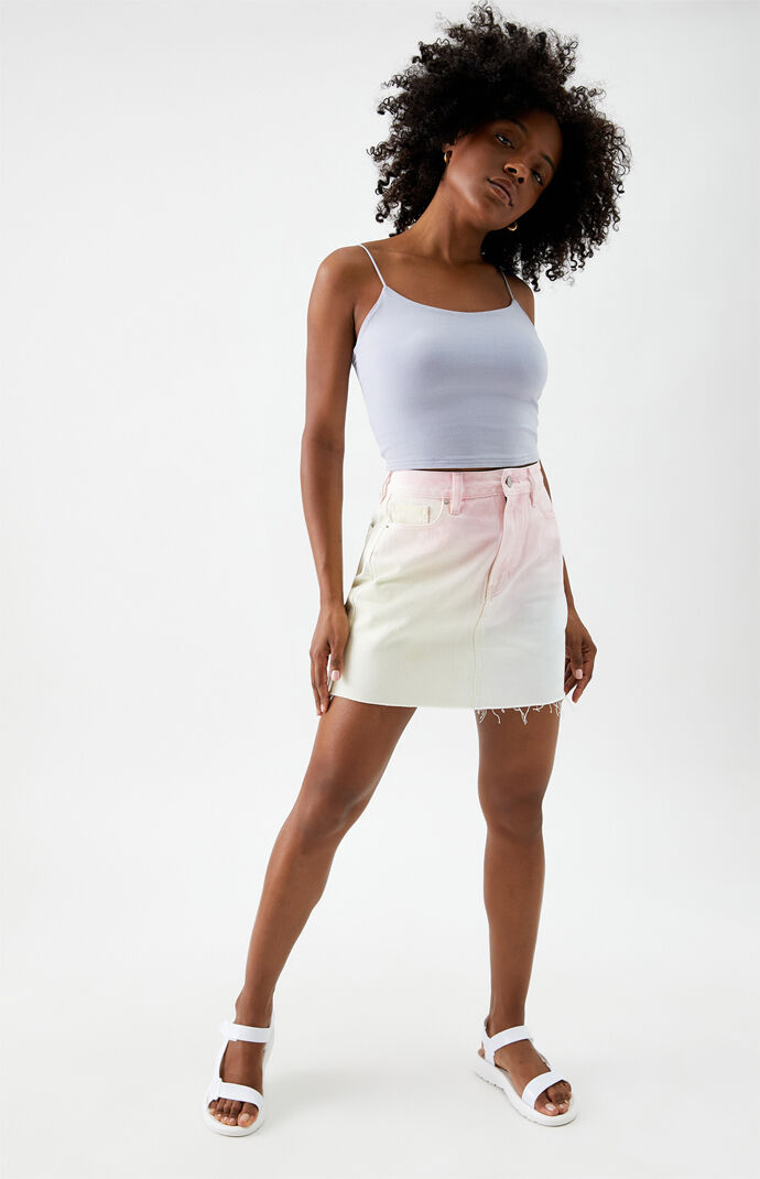 Pastel denim shop skirt