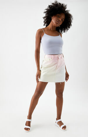 Pastel Ultra High Waisted Denim Mini Skirt image number 2