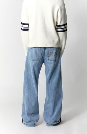 Blake Extreme Baggy Jeans NY Embroidery Medium Blue image number 4