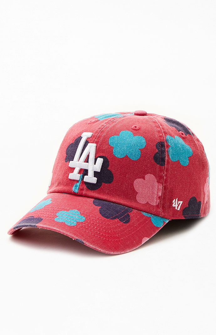 Red dodgers dad hat clearance