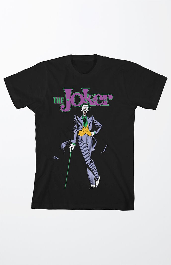 Kids Batman Laughing Joker T-Shirt In Black - Size Small