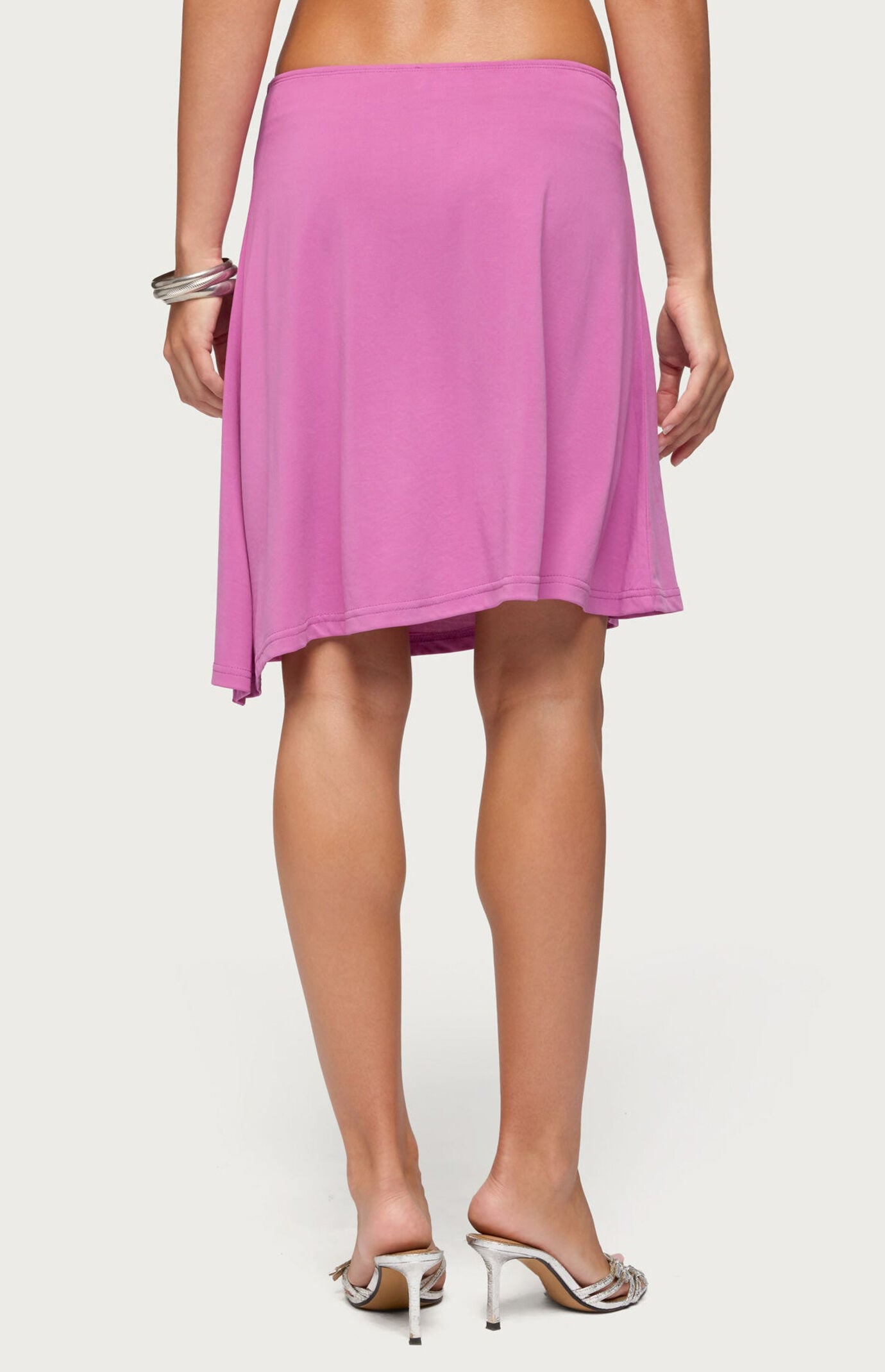 Edikted Fiori Buckle Asymmetric Midi Skirt