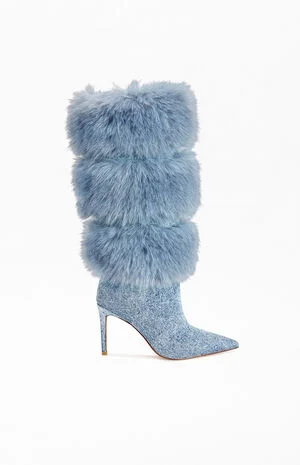 Women's Senae Blue Stiletto Boots image number 1