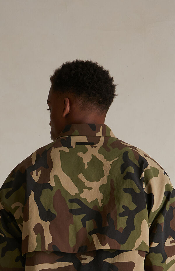 Fear of God ESSENTIALS Woodland Camo Military Nylon Overshirt
