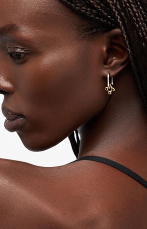 Cassia Flower Hoop Earrings image number 5