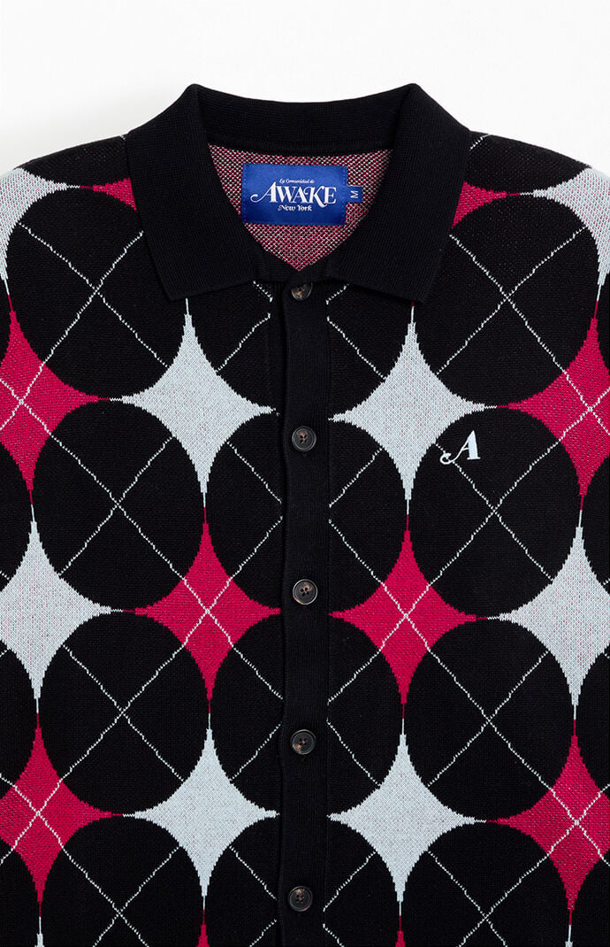 Awake NY Argyle Knit Cardigan