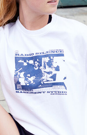 White Aleena Radio Silence T-Shirt image number 2